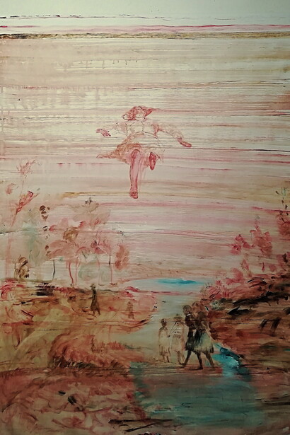 Elisa Filomena, Il velo, acrilico su tela, cm 160x120, 2020