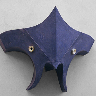Rand Hardy, Blue thing, 2014, aquaresin and pigment, 45,72 x 55,88 x 25,4 cm