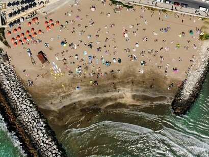 Every summer, thousands of Argentine families make the trip to Mar del Plata, Buenos Aires, Argentina