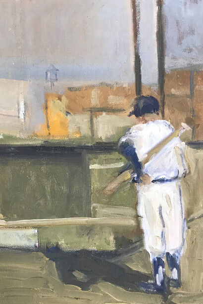 Stephen Dinsmore, Batting cage (detail). Courtesy of Anne Loucks Gallery 