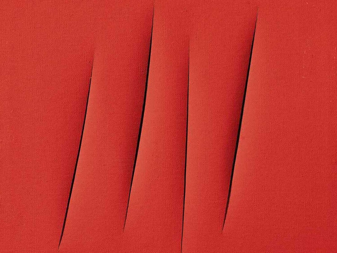Lucio Fontana, Concetto spaziale, attese, 1966, Waterbased paint on canvas, 60 x 55 cm / 23.6 x 21.7 in, Courtesy Tornabuoni Art, London