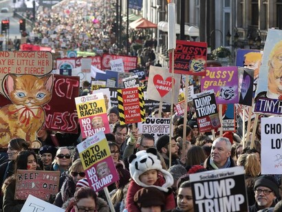London demonstrations against Donald Trump