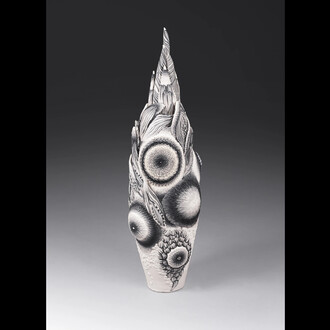 Konno Tomoko, Prey, 2015, stoneware with nerikomi. Courtesy of Onishi Gallery, New York
