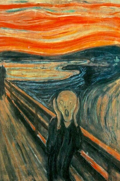 Edvard Munch, L'Urlo, tempera e olio su tavola, 1910