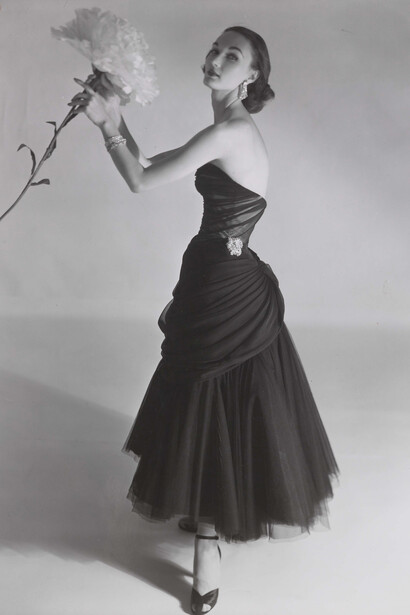 Evelyn Tripp Modelling A Charles James Dress, Vogue, September 1951 © Horst Estate and Condé Nast