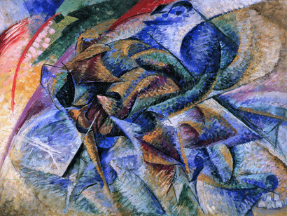 Arte Futurista: «Dinamismo de un ciclista» (1913), Umberto Boccioni