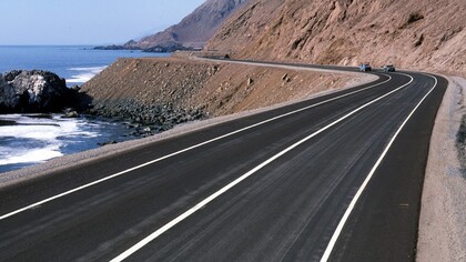 CArretera en la costa chilena