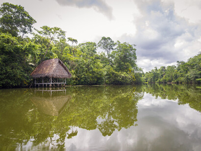 Palafita en el Amazonas brasileño