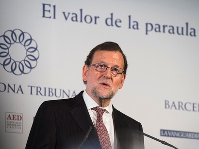 Mariano Rajoy en una ponencia