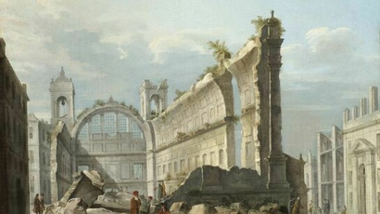 La Chiesa di San Nicola a Lisbona dopo il terremoto del 1 novembre 1755, 59,7 x 70,5
cm, Londra, collezione privata