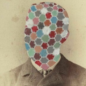 Tom Butler, Hex, 2012, Gouache on Albumen print, 16.5x10.5cm