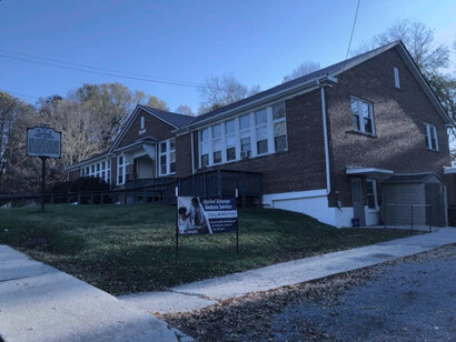 Side view of Carnegie High School in Marion, Virginia