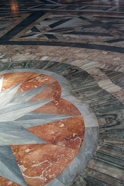 Roma, Basilica di Santa Maria degli Angeli, Particolare del Pavimento