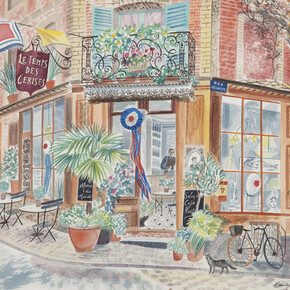 Emily Sutton, Le Temps des Cerises, Honfleur, watercolour, 29.5 x 42 cm