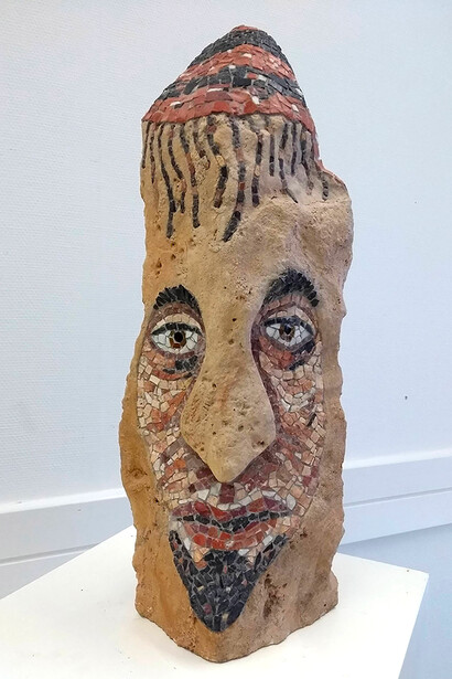 Mosaïque de Christian Sicault. Subjugués, nous serons tentés d’imiter les plus belles œuvres pour renouveler cette flamme qui habite les hommes et qui s’appelle Beauté