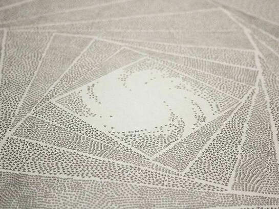 Sam Winston, Modern Gods Victoria & Albert Museum commission, 2013. Detail. Archival inkjet printed on Japanese Kozuke paper, 24 x 54 in (60,9 x 137,16 cms.)