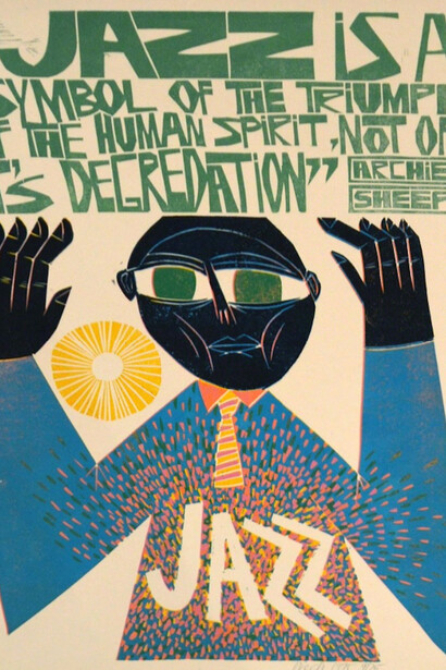 Paul Peter Piech, Jazz is a symbol of..., Archie Sheep, 1995.  Courtesy of Waterhouse & Dodd
