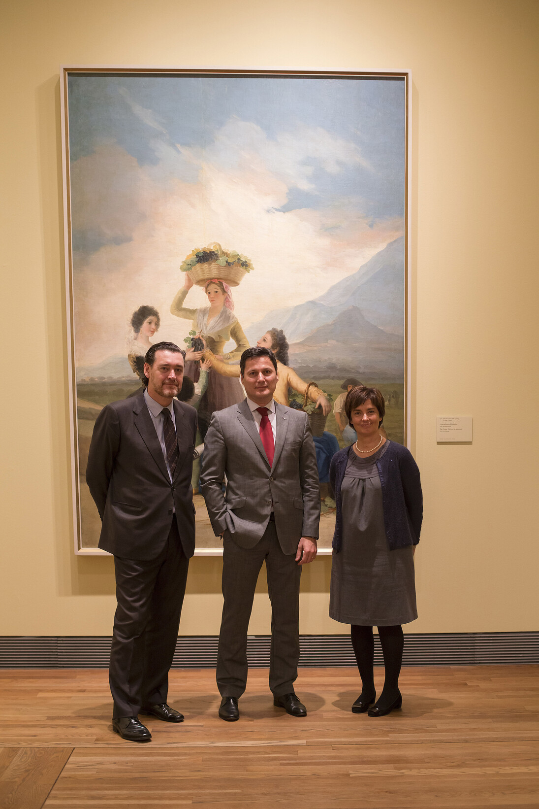 From left to right: Miguel Zugaza, Director of the Museo del Prado; Josep Alfonso, Director
of the Fundación AXA, and Marina Chinchilla, Management Deputy Director of the Museo del
Prado.