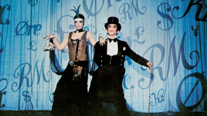Liza Minnelli (Sally Bowles) and Joel Grey (Master of Ceremonies) in the movie Cabaret (1972) © 1971 Allied Artists Picture Corporation