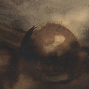 Victor Hugo, Planète (Planet), ca. 1854. Brown ink and wash over charcoal with touches of white gouache on paper. 12 1/8 × 14 9/16 in. (30.8 × 37 cm). Collection of David Lachenmann.
 