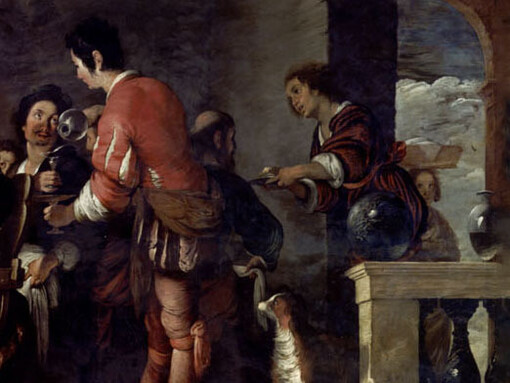 Bernardo Strozzi, Convito in casa di Simone, dettaglio