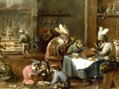 «Banquete de monos» (1660), David Teniers