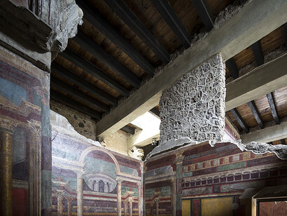 Sandro Scalia, Dittico Pompei, 33 x 140 cm, 2015, particolare