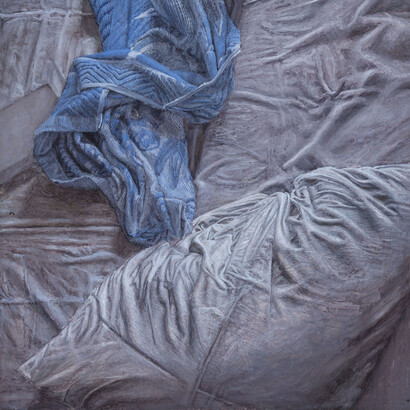 Maya Brodsky, Vitebsk, 2014, Oil on Mylar mounted to panel, 5” x 5”