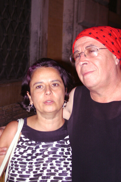 Pedro Lemebel y Claudia Barattini, foto Paolo Angelosanto