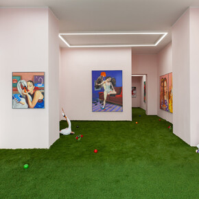 Zohar Fraiman, Queen of hearts, ausstellungsansicht. Mit freundlicher genehmigung der Galerie Russi Klenner