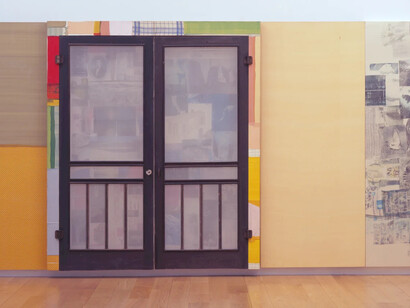 Robert Rauschenberg, Fabric works of the 1970s, exhibition view. Courtesy of the Menil Collection