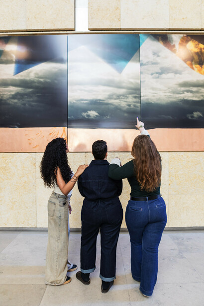 Sky Hopinka, Red metal dust, exhibition view. Courtesy of Barnes Foundation