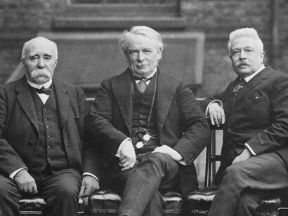 George Clemenceau, David Lloyd George, Vittorio Emanuele Orlando