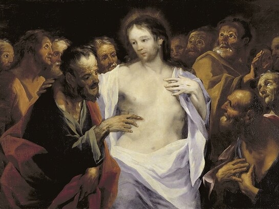 Franciszek Smuglewicz (1745-1807). «Tomás el incrédulo». Hacia 1800, óleo sobre lienzo. Museo Nacional de Varsovia, Polonia
