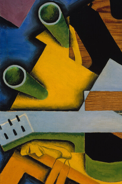 Juan Gris, Naturaleza muerta con guitarra (detalle), 1913