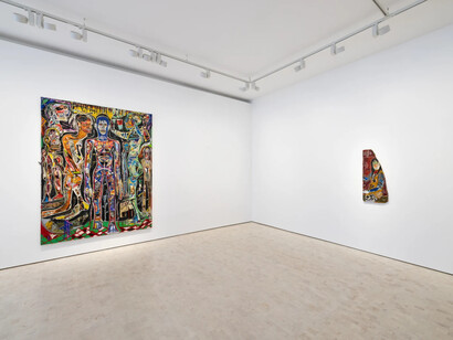 Alexandre Diop, Run for your life ! Exhibition view. Courtesy of Stephen Friedman Gallery 