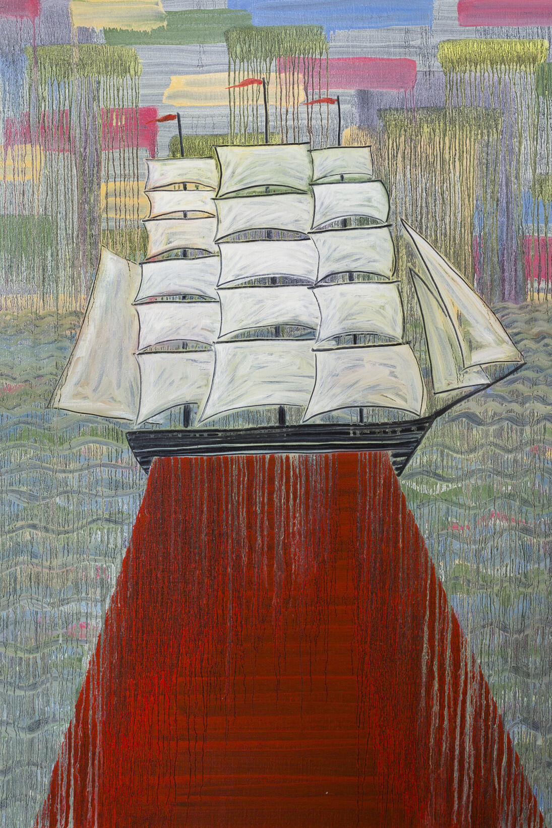 Ready to Sail, 50” by 40”, oil on linen, 2014. Copyright: Alexander Kaletski. Courtesy: Anna Zorina Gallery, New York City