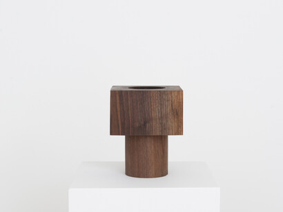 Stephen Burks, Transformer, 2023, Walnut, 10 1/2 x 5 1/2 x 5 1/2 inches