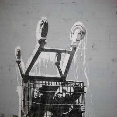 Uma visão de Bansky sobre o consumismo