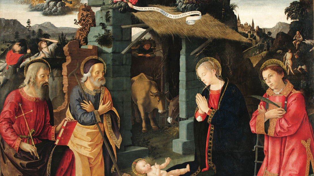 Antoniazzo Romano, Nativité, vers 1489 huile sur bois 142 x 176 cm Rome, Galleria Nazionale d’Arte Antica Palazzo Barberini © SSPSAE e per il Polo Museale della Città di Roma