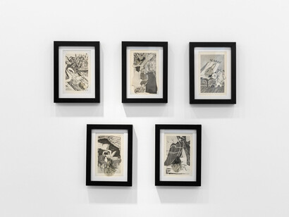 Various artists, Hay un pájaro azul en mi corazón (There’s a bluebird in my heart), exhibition view. Courtesy of Gallery Hache. Photo by Ignacio Iasparra