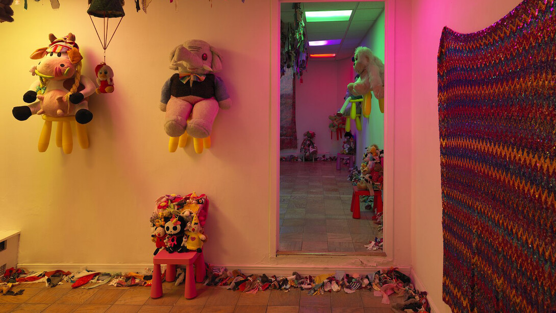 Charlemagne Palestine,  Bibbidi-Bobbidi-Boo, Exhibition View. Courtesy of Meredith Rosen Gallery, New York.  Photo by Dario Lasagni