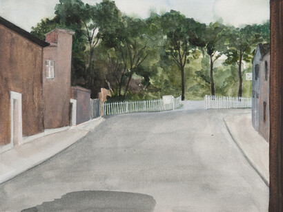 Fionna Murray, Blow Up 9  2014 watercolour on paper 14.6 x 21cm