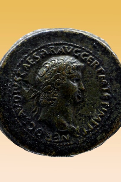 Medaglione senatoriale di Nerone, 54-68 d.C.