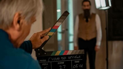 Un ciak del docufilm su Giuseppe di Rovasenda. Foto di Bianca Fartade