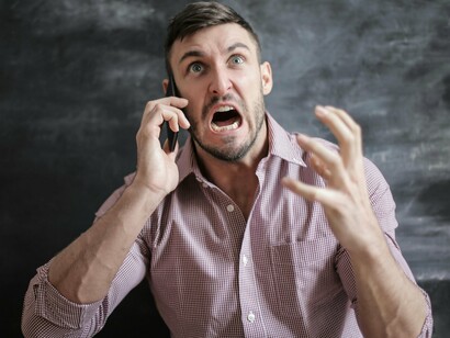 Anger peaks as the customer reaches a breaking point, reflecting the all-too-common struggle of poor customer service in retail