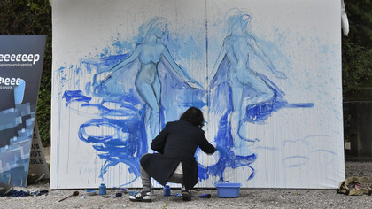 Igor Borozan, Live art performance, ph. Amedeo Cavani