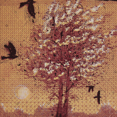 Niall Naessens, May Tree in Bloom, Etching, 33 x 33 cm