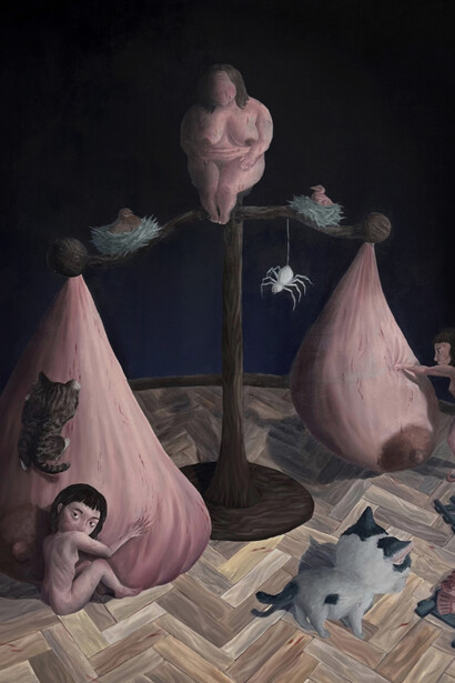 Rei Xiao, The good boob and the bad boob, 2023. Courtesy of Fragment Gallery