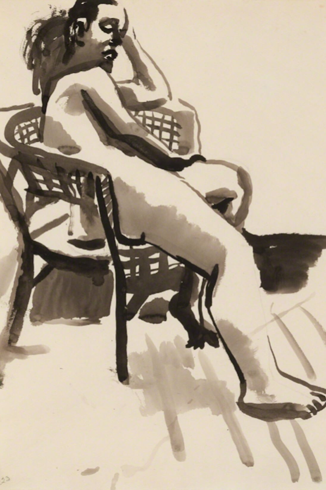 David Park, Nude in Chair, ca. 1955. Courtesy of Brian Gross Fine Art